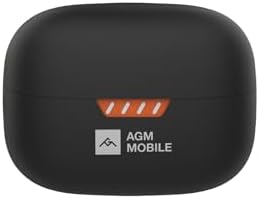 AGM Buds 3: Cutting-Edge True Wireless Bluetooth Earbuds with Advanced Noise Cancellation, 20-Hour Extended Battery Life, and Superior Call Clarity – Stylish Black & Orange Design for Unmatched Audio Experience and Seamless Connectivity