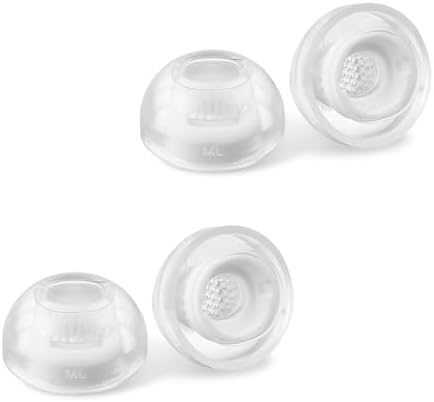 Upgrade Your Galaxy Buds 3 Pro with AZLA Sedna Earfit Crystal Ear Tips – Premium Silicone Noise-Canceling Comfort in Smoky Black (Large) – Experience Enhanced Sound Isolation & Superior Fit for Uninterrupted Listening (2 Pairs)