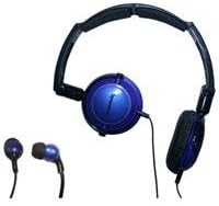 Soniq Kaboom! Dual-Function Headphone and Earbud Set – Exceptional 18 Hz to 22 k Hz Frequency Response for Ultimate Audio Clarity, Stylish Blue Finish, Lightweight and Portable for On-the-Go Listening, Enhanced Device Compatibility for Seamless Connectivity, Ideal for Music Lovers and Casual Listeners Alike