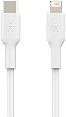 Belkin Boost Charge 6.6 ft Nylon Braided USB C to Lightning Cable – MFi Certified Fast Charging Cord for i Phone 14 & 13 – 18 W Power Delivery for Rapid Device Charging – Durable, Tangle-Free Design for Home and Office Use – Premium Quality Apple Charger Cable