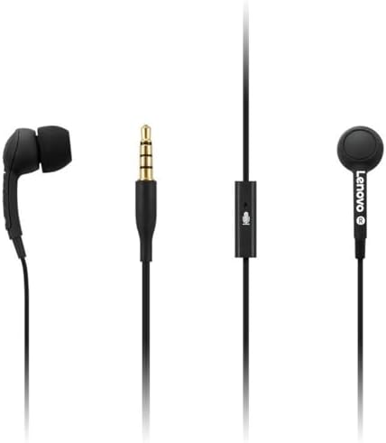 Lenovo 300 USB-C Wired In-Ear Headphones – Exceptional Sound Performance, Ergonomic Fit with Customizable Silicone Tips, Sleek Grey Design for Commuters, Gamers, and Professionals – Integrated Microphone with Play/Pause Control for Effortless Listening and Calls