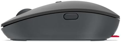 Lenovo Go Multi-Device Wireless Mouse – Versatile Dual Connectivity Bluetooth Optical Mouse with USB-C Rechargeable Battery, Adjustable DPI, Qi Charging, and Ambidextrous Design in Sleek Grey – Perfect for Multitaskers and Professionals