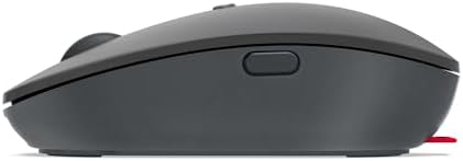 Lenovo Go Multi-Device Wireless Mouse – Versatile Dual Connectivity Bluetooth Optical Mouse with USB-C Rechargeable Battery, Adjustable DPI, Qi Charging, and Ambidextrous Design in Sleek Grey – Perfect for Multitaskers and Professionals