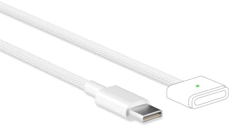 USB-C to Magnetic 3 Cable,Nylon Braided 6FT Fit for Mac Book Pro 2023(M3,M2,14-16 inch),for Mac Book Air 2023/2022(M2) – Enhanced Compatibility and Speed