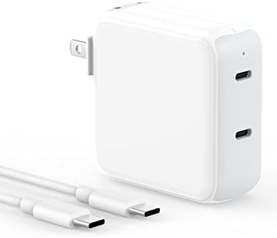 Advanced Dual-Port USB-C Charger for Mac Book Air/Pro (13-16 inch) & i Pad Pro/Air/Mini – 67 W Power Adapter with 6.6 FT Cable – Ultra-Fast Charging for M1, M2, M3 Chips – Universal Compatibility for All USB-C Devices – Enhanced Safety Features with Soft LED Indicator – Perfect for Travel and Versatile Use
