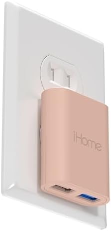 i Home 2-Port USB Wall Charger – Compact Dual Port AC Adapter for Rapid Device Charging – Flat Design for Travel & Home Use – Enhanced Compatibility with Smartphones & Tablets – Safe, High-Speed Charging Solution