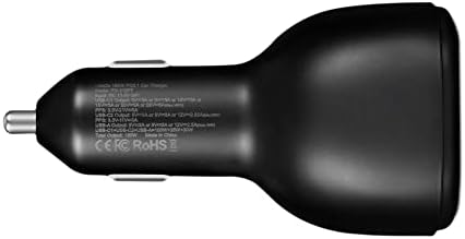 Experience Rapid Power with the Link On 84 W USB-C Car Charger: Dual-Port Fast Charging Adapter Featuring 60 W PD3.0 & 18 W QC3.0 for Mac Book, Dell XPS, Google Chromebook & More – Compact, Multi-Device Accessory with Enhanced Safety Mechanisms for Reliable Performance on the Road