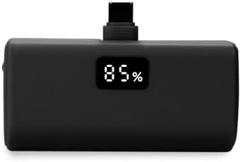 AT&T Essentials 5000 m Ah Type-C Kickstand Power Bank – UL Approved Portable Charger with Fast Charging for Smartphones – Compact Blue Battery Pack for On-the-Go Convenience