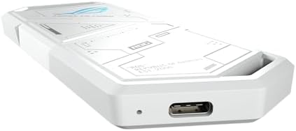 ASUS ROG Strix Arion White M.2 NVMe SSD Enclosure – Ultra-Fast USB 3.2 Gen 2 Type-C (10 Gbps) with Dual Cable Options & Thermal Pads for Optimal Cooling – Effortless Installation for PCIe 2280/2260/2242/2230 M Key/B+M Key SSDs – Perfect for Gamers and Professionals Needing Speed and Portability
