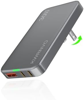 Sleek Purple 65 W Ga N Multi-Port USB Wall Charger – Ultra-Slim Travel Adapter with Dual Type-C & USB-A Ports for Rapid Charging of Mac Book Pro, i Phone 16/15/14, i Pad Pro, and Pixelbook – Compact, Stylish, and Versatile Power Solution for All Devices