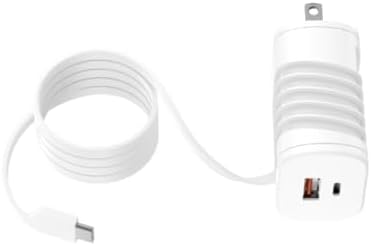 Revolutionize Your Charging Routine with the Lengon 40 W Foldable USB-C Power Adapter – Ultimate Multi-Device Solution with Integrated 1 m Cable for Lightning-Fast Charging, Tailored for i Phone 16, 15, 14, 13 Pro Max and More – Compact, Travel-Friendly Design for On-the-Go Power and Convenience