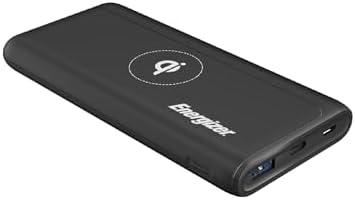 Energizer 10,000 m Ah Wireless Portable Charger – Qi-Certified 10 W & 18 W USB-C Fast Charging Power Bank for i Phone 16/15/14/13/12 Series, Samsung, and Android Devices – Lightweight, Durable, and Dual Charging Solutions for On-the-Go Power Needs