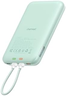 Charmast 10000 m Ah Slim Power Bank – 20 W Fast Charging Wired Portable Charger with Removable Cable for i Phone & Android, Lightweight Hand-Free Battery Pack with Digital Display for Effortless Travel – Ultimate Compatibility & Convenience
