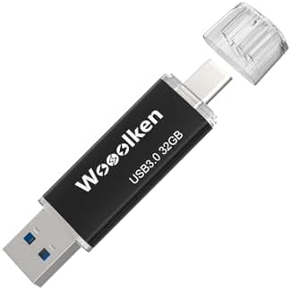 Wooolken 32 GB USB C Flash Drive 2 Pack – Versatile Dual USB 3.0 OTG Memory Stick for i Phone 16/15, Android Devices & Computers – High-Speed Data Transfer, Compact & Durable for On-the-Go Storage Solutions