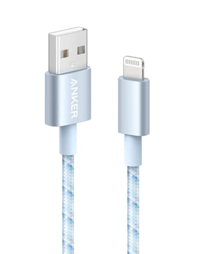 Anker 6 ft Durable Double-Braided Nylon Lightning Cable – Apple MFi Certified for Fast Charging and Data Transfer with i Phone and i Pad Compatibility – Premium Quality Accessory for Reliable Performance (Black)