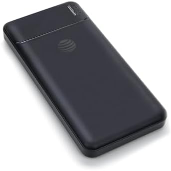 AT&T Professional 20000 m Ah Portable Power Bank – High Capacity Fast Charging with USB-C Power Delivery & Dual USB-A Ports for Universal Device Compatibility – Reliable On-the-Go Power Solution in Sleek Black Finish