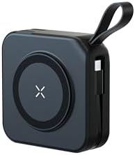 Ultimate Travel Charger and Power Bank – Wireless Charging with 3 Global Adaptors, Built-In Cables, and Integrated Phone Holder for Seamless On-the-Go Power Solutions (White) – Ideal for Frequent Travelers and Busy Professionals