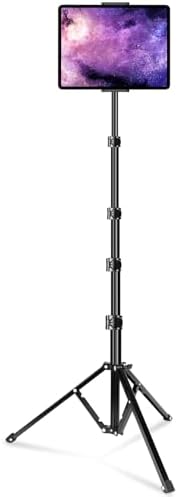 Ultimate Aluminum Alloy Tablet Tripod Stand with 360° Rotation and Adjustable Height – Versatile Holder for 7.9-11 Inch Devices, Ideal for Work, Streaming, and Presentations – Lightweight, Durable, and Portable i Pad Support for Enhanced Stability and Comfort