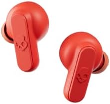 Skullcandy Dime Wireless Earbuds – Sweat-Resistant In-Ear Headphones with 12-Hour Battery Life, Built-in Microphone, and Universal Bluetooth Compatibility – Stylish Red Design for Active Lifestyles