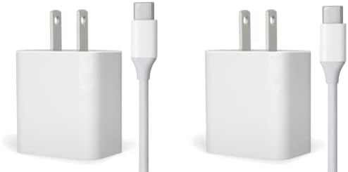 30 W USB-C Fast Charger & 6-Foot Cables for Google Pixel Devices – Premium Dual-Pack for Rapid Charging and Enhanced Device Longevity – Ideal for Home, Office, and Travel Use with Built-in Safety Features