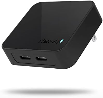 Nekmit 40 W Dual Port USB C Wall Charger – Fast Charging Adapter for i Phone 14/14 Pro/Pro Max, Galaxy, Mac Book Air & More – Slim, Portable Design with Enhanced Compatibility and Safety Features for Home, Office, and Travel