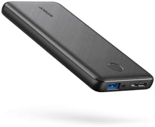 Anker Power Core 10 K Portable Charger – Ultra-Compact 10,000 m Ah Power Bank with Fast USB-C Charging and Power IQ Technology for i Phone, i Pad, and More – Lightweight Travel Essential for On-the-Go Power Solutions