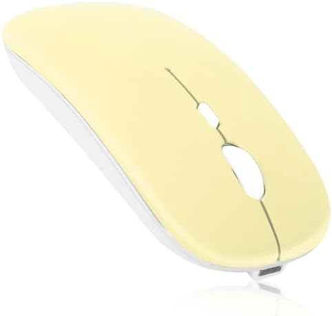 Vibrant Banana Yellow Urban X 2.4 GHz & Bluetooth Rechargeable Wireless Mouse – Ergonomic Design, Compatible with Kindle, Amazon Fire HD, i Pad Pro, Laptops & More – Enhance Your Productivity with Style and Precision