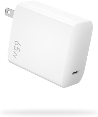 Revolutionize Your Charging Experience with the 65 W Ga N III USB-C Fast Charger – Ultimate Universal Wall Adapter for Mac Book Pro/Air, i Phone 15/16/Pro, Galaxy S22/S23, i Pad Pro & More – Streamlined PPS Power Delivery for Rapid, Safe Charging in a Sleek White Finish