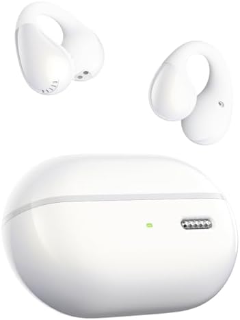 Elevate Your Active Lifestyle with Sound PEATS Pearl Clip Pro Open Ear Wireless Earbuds – Advanced Bluetooth 5.4 Technology, IPX5 Waterproof Rating, All-Day 24-Hour Playtime, and Integrated Microphone for Effortless Communication – Ideal for Fitness Enthusiasts, Runners, and Cyclists Who Value Safety and Superior Sound Quality