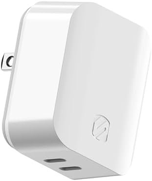 Scosche HPDC20-SP 20 W USB-C Fast Charger Mini Cube Wall Adapter – Ultra-Portable Power Delivery 3.0 for Swift Device Charging, 4 X Faster Charge Speed, Sleek Black Design for Enhanced Compatibility and Efficiency