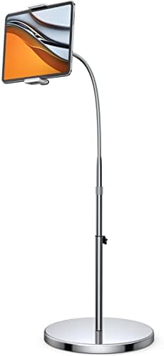 Adjustable 63″ Lamicall Gooseneck Tablet Floor Stand – Sturdy 10.6 lb Base for 4.7-13″ Devices – Ideal Hands-Free Solution for i Pad Pro, Galaxy Tab, Kindle & Smartphones – Enhance Comfort and Ergonomics for Seamless Multitasking