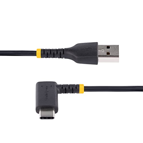 Durable 20-Inch Coiled USB A to C Charging Cable – Heavy-Duty USB 2.0 Fast Charge & Sync Cable, Sleek Black Design for Enhanced Portability and Compatibility with All Devices