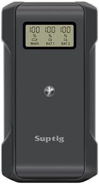 Suptig 10,000 m Ah Multi-Device Power Bank: Ultimate Fast-Charging Battery Solution for DJI Action Cameras 3, 4, 5 with Tripod Mount and Real-Time LCD Power Display – Enhanced Safety Features for Uninterrupted On-the-Go Filming and Versatile Charging of Mobile Devices