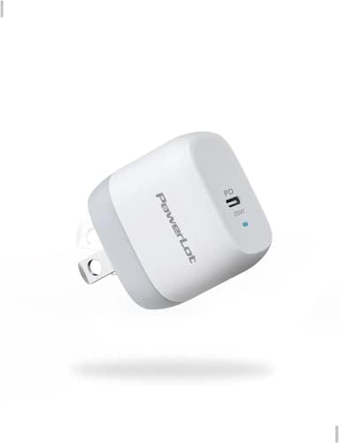 Power Lot Ga N 20 W MFi Certified USB-C Wall Charger with 4 ft Lightning Cable – Fast Charging Adapter for i Phone 15/14/13/12, i Pad Pro, Air Pods, and i Watch SE/7/8 – Foldable Design for Ultimate Portability and PD 3.0 Technology for Enhanced Speed
