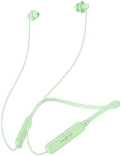 Elevate Your Restful Moments with Hearprotek Mint Green Wireless Sleep Headphones – Ultra-Light Neckband Design Featuring Bluetooth 5.4 Technology for Seamless Connectivity, Tailored Soft Silicone Ear Tips for Side Sleepers, Extended Battery Life for All-Night Use, and Effortless Hands-Free Calling – Perfect for Meditation, Travel, and Professional Environments.
