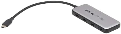 Tripp Lite 4-Port USB-C Hub – Lightning-Fast 10 Gbps Data Transfer, 100 W Power Delivery & Thunderbolt 3 Compatibility – Ultimate Travel-Friendly Connectivity for Professionals – Easy Plug-and-Play Setup with 3-Year Warranty Included