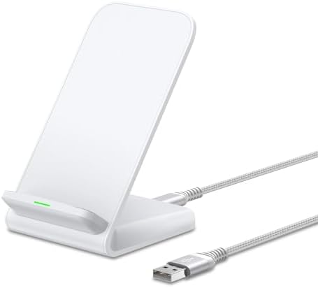 Fast Charging Wireless Charger Stand for Samsung Galaxy S25 S24 Ultra S24+ S24 S23 S22 S21 S20 S10, Qi-Compatible 15 W Charger for i Phone 16 15, Google Pixel 9 Pro XL Fold 8 a 7 Pro – Sleek Design & Enhanced Device Support for Effortless Charging Experience