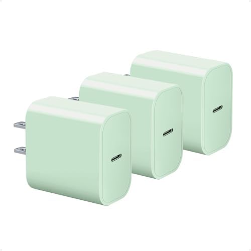 20 W USB C Fast Charging Block 3-Pack for Apple Devices – Compact Wall Adapter for i Phone 11-16, Apple Watch & i Pad – Sleek Purple Design for Enhanced Portability and Efficiency – Universal Compatibility for Optimal Performance