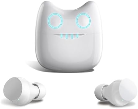Compact Bluetooth 5.0 Earbuds for Small Ears | Touch-Control Noise-Cancelling Headphones with Unique Cartoon Charging Case | Lightweight Design for Comfort | Immersive Stereo Sound Perfect for Music & Calls | Ideal for Active Lifestyles