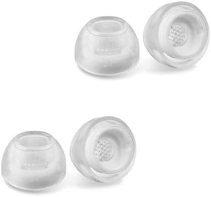 Upgrade Your Galaxy Buds 3 Pro with AZLA Sedna Earfit Crystal Ear Tips – Premium Silicone Noise-Canceling Comfort in Smoky Black (Large) – Experience Enhanced Sound Isolation & Superior Fit for Uninterrupted Listening (2 Pairs)