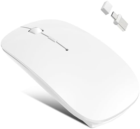 Sleek Bluetooth Wireless Mouse for Mac: Rechargeable, Silent, and Ergonomic Mini Mouse for Seamless Multi-Device Connectivity and Precision Tracking