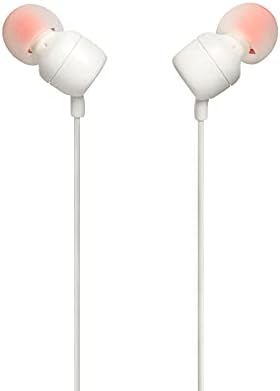 JBL TUNE 110 In-Ear Headphones – Pure Bass Sound with Tangle-Free Design and One-Button Control – Perfect for Music Lovers on the Go – Lightweight Comfort for Daily Use and Extended Listening Sessions – Compatible with Multiple Devices – Ideal for Commutes, Workouts, and Relaxation