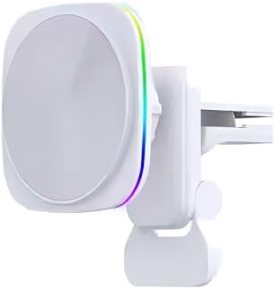 15 W Fast Magnetic Wireless Car Phone Mount for i Phone 12-15 Series – Sleek Automotive Charger Holder with One-Handed Operation and Blue Light Indicator for Safe Navigation and Quick Power-ups – Essential Driving Accessory
