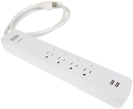 Max Lite Smart Advanced Power Strip – 4 AC Outlets & 2 USB Ports with 245 Joules Surge Protection, App-Controlled Efficiency, Google & Alexa Compatible for Seamless Device Management and Enhanced Charging Solutions