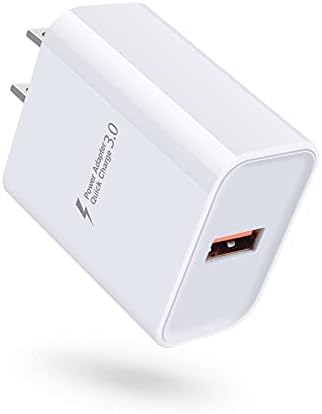 Ultra-Fast 18 W Quick Charge 3.0 Wall Charger – Power Up Your Samsung Galaxy A Series & S Series Devices with Superior Speed and Safety Features, Compact USB Adapter for Efficient Charging On-the-Go, 3 A Current for Maximum Compatibility and Performance