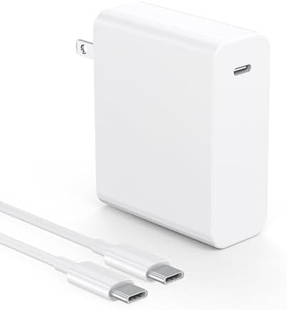 Power Up Efficiently: 100 W USB-C Fast Charger for Mac Book Pro & Air – 5.9 ft Cable for Rapid Charging of All USB-C Devices – Enhanced Safety Features, Optimal Compatibility for 2024-2016 Models Including i Pad Pro, Samsung Laptops, and More