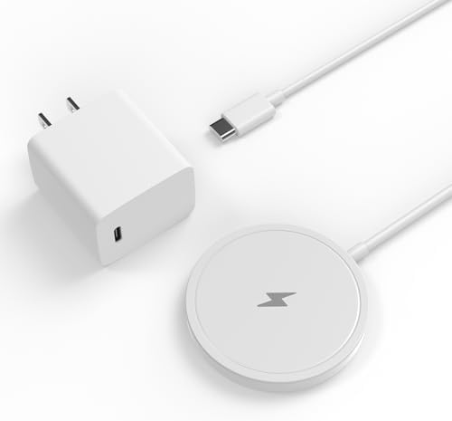 Magnetic Fast Wireless Charger Pad for i Phone 16/15/14/13/12 – 15 W Max Power, Sleek Purple Design, USB-A Compatibility for Effortless Charging Solutions