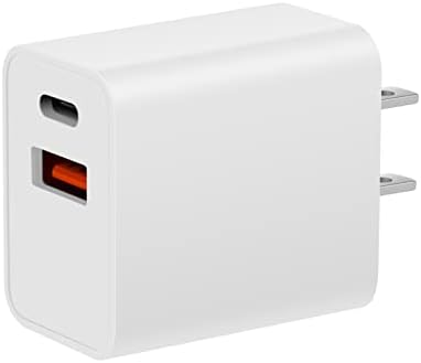 Dual Port USB C Fast Charging Block for Watch SE & i Phone 14 Pro Max – 2023 Upgrade with Elegant Purple Design | Simultaneously Charge Smartwatches and Smartphones | Compact & Durable Adapter for On-the-Go Efficiency