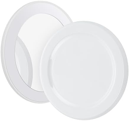 Metisinno Chic Cream White Magnetic Base Makeup Mirror – Effortless Touch-Ups for On-the-Go Glamour, Compatible with Pop Socket & i Phone Mag Safe, Lightweight & Durable Portable Beauty Essential with High-Quality Reflective Surface for Flawless Application