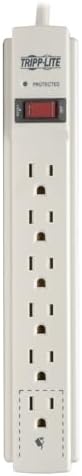 Tripp Lite 6-Outlet Surge Protector Power Strip with 6 ft Cord – 900 Joules of Protection for Home Office & Entertainment Systems, Versatile Connectivity, and Enhanced Safety Features